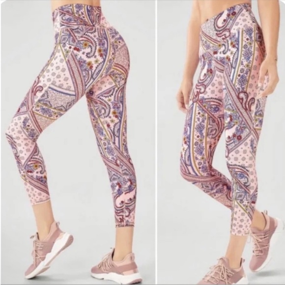Fabletics PowerHold High-Waisted Capri Paisley Sport L - Picture 4 of 8